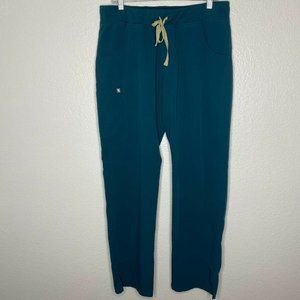 Figs Kade Cargo Scrub Pants Caribbean Blue Green Drawstring Women’s Large Tall
